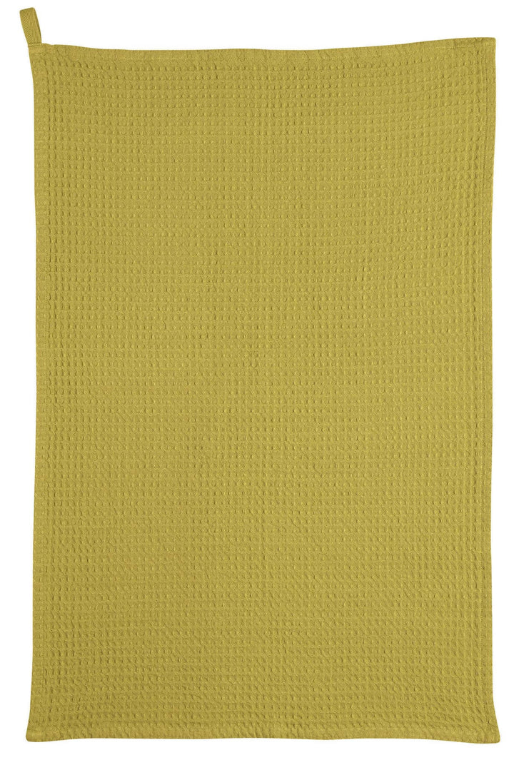 Torchon nid d'abeilles uni Mumba Bergamote by Winkler