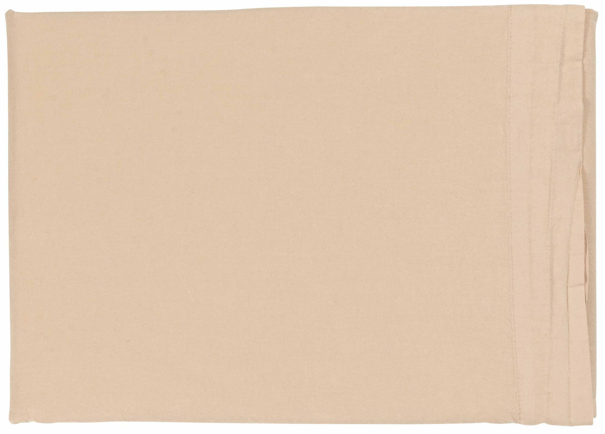 Drap plat Céleste 260x310 Muscade coton bio Casa Plume