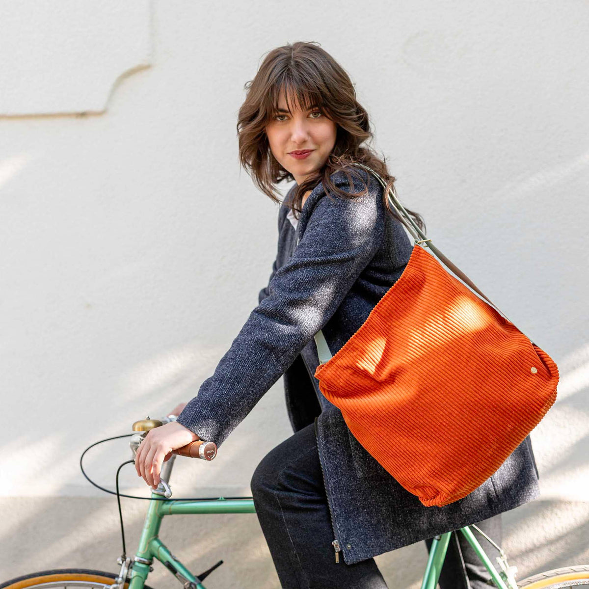 Sac nomade Loen Terracotta coton bio Casa Plume