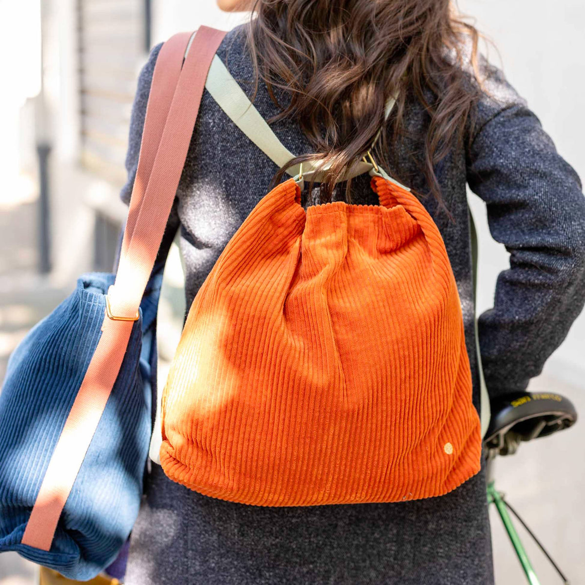 Sac nomade Loen Terracotta coton bio Casa Plume