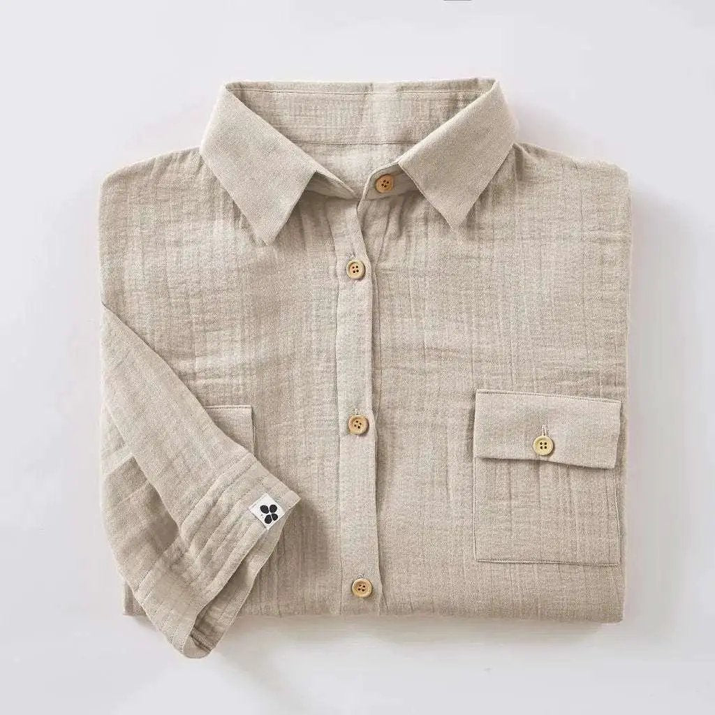 Tunique chemise Gaze de coton unie GAÏA Pampa by L'effet papillon