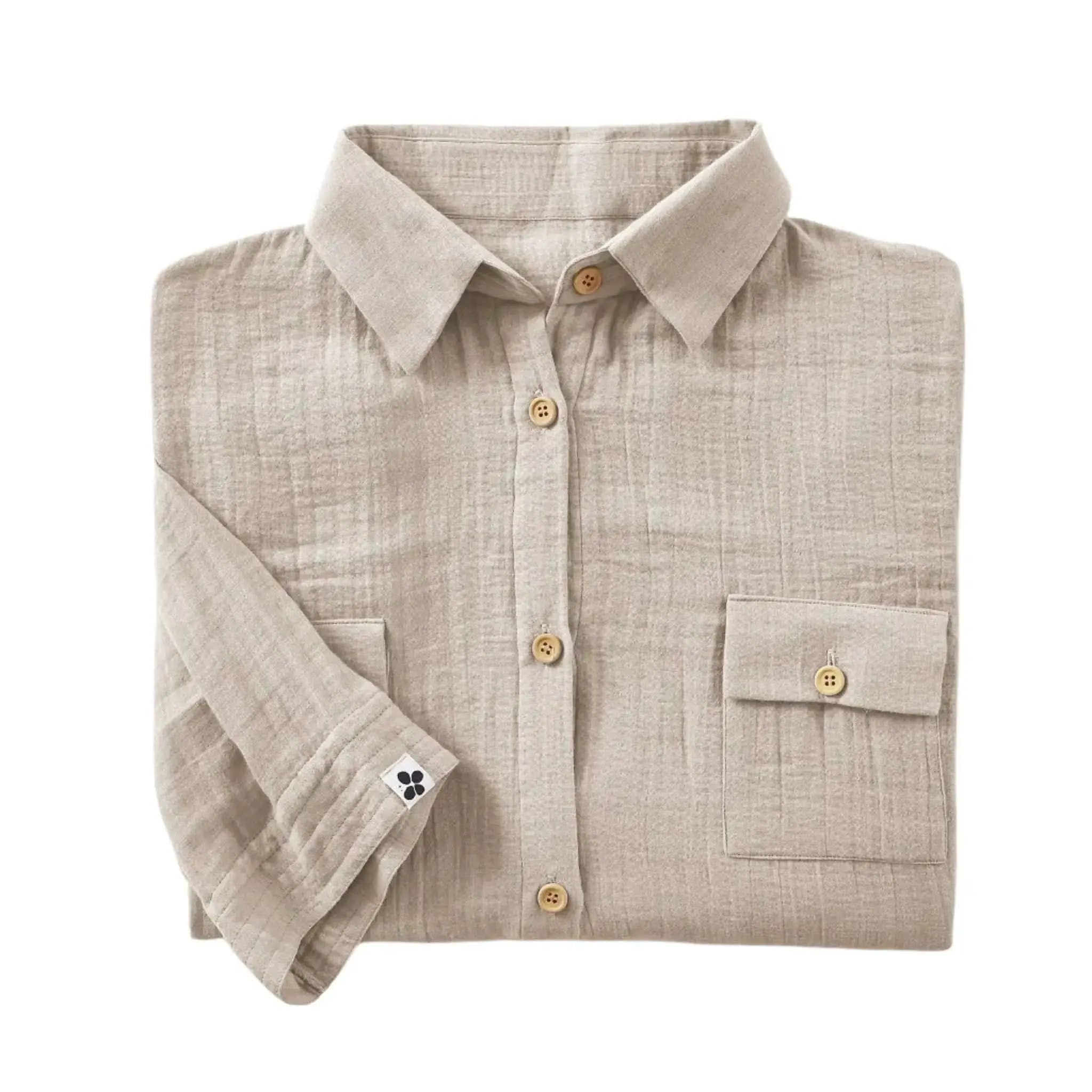 Tunique chemise Gaze de coton unie GAÏA Pampa by L'effet papillon
