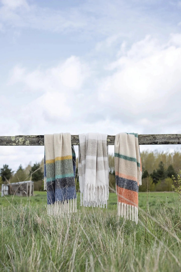 Plaid rayé recyclé Isabel 130 x 160 by Vivaraise