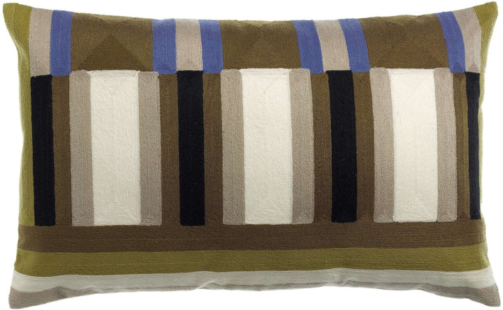 Coussin brodé Jason Cèdre by Vivaraise