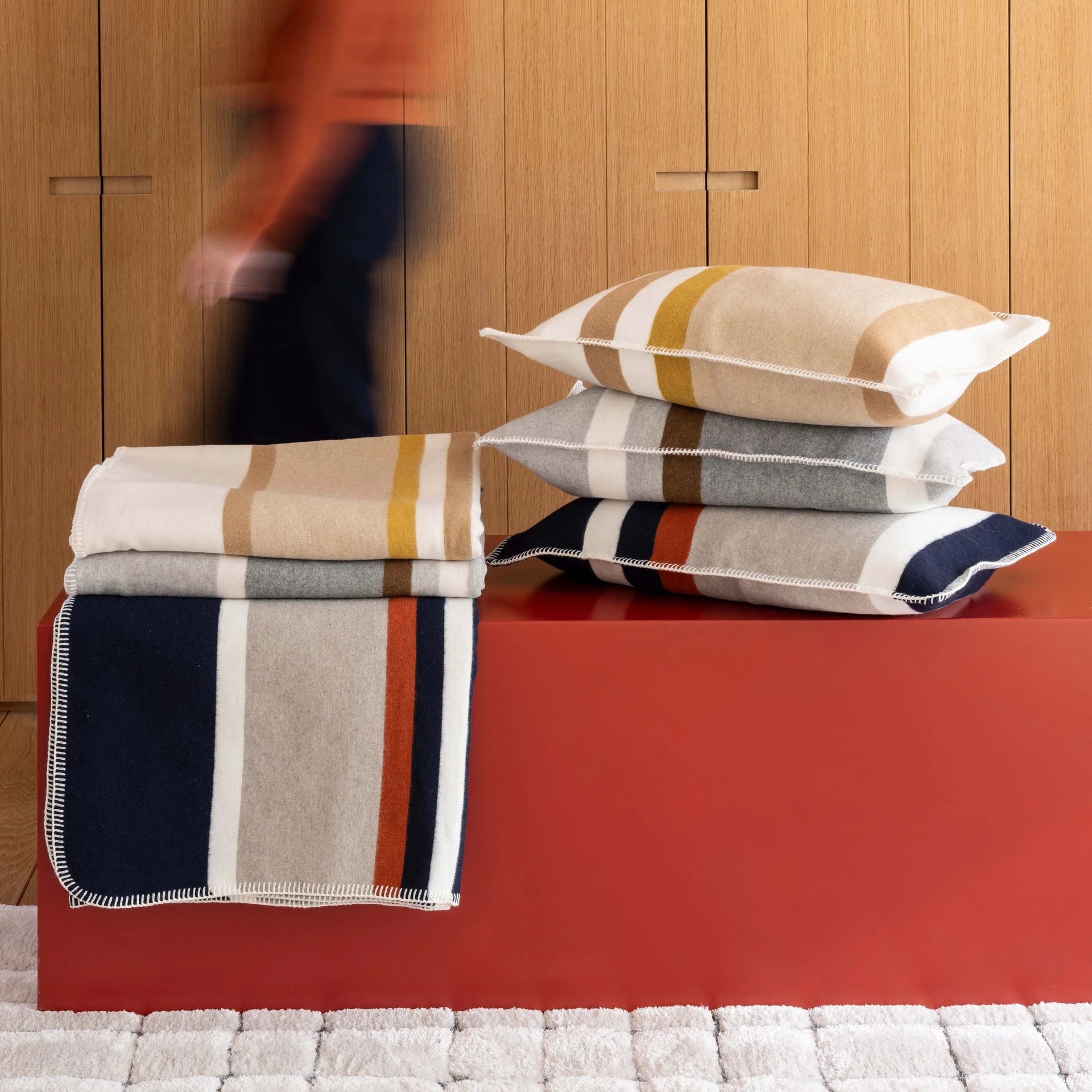 Plaid jacquard recyclé Gioia 140 x 185 by Vivaraise