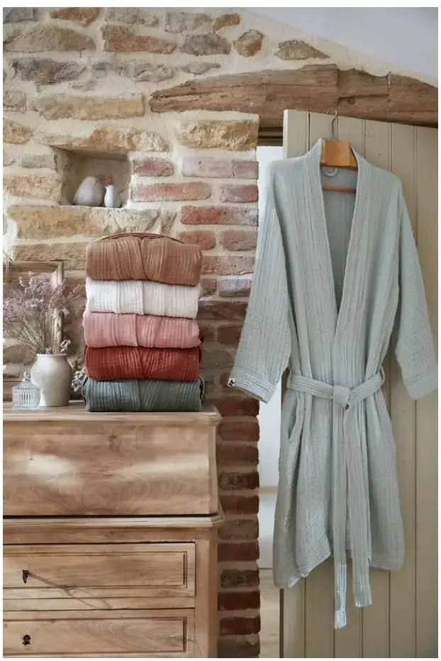 Peignoir kimono mixte Terracotta by L'effet papillon