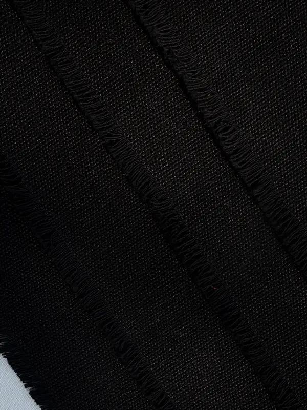 Sets de Table PRAKRIT - Bords Effilochés à la Main - Lot de 2 - Noir by No-mad