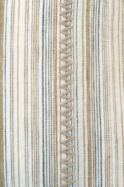 Nappe REKHTA - Lin Rayé avec Broderie - Ivoire by No-mad