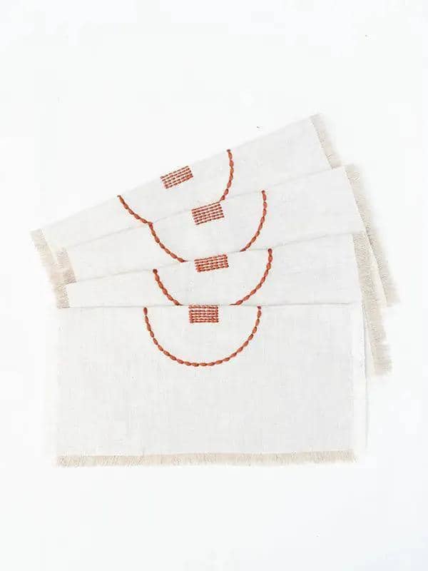 Sets de Table BUNAI - Lot de 2 - Ivoire/Terracotta by No-mad