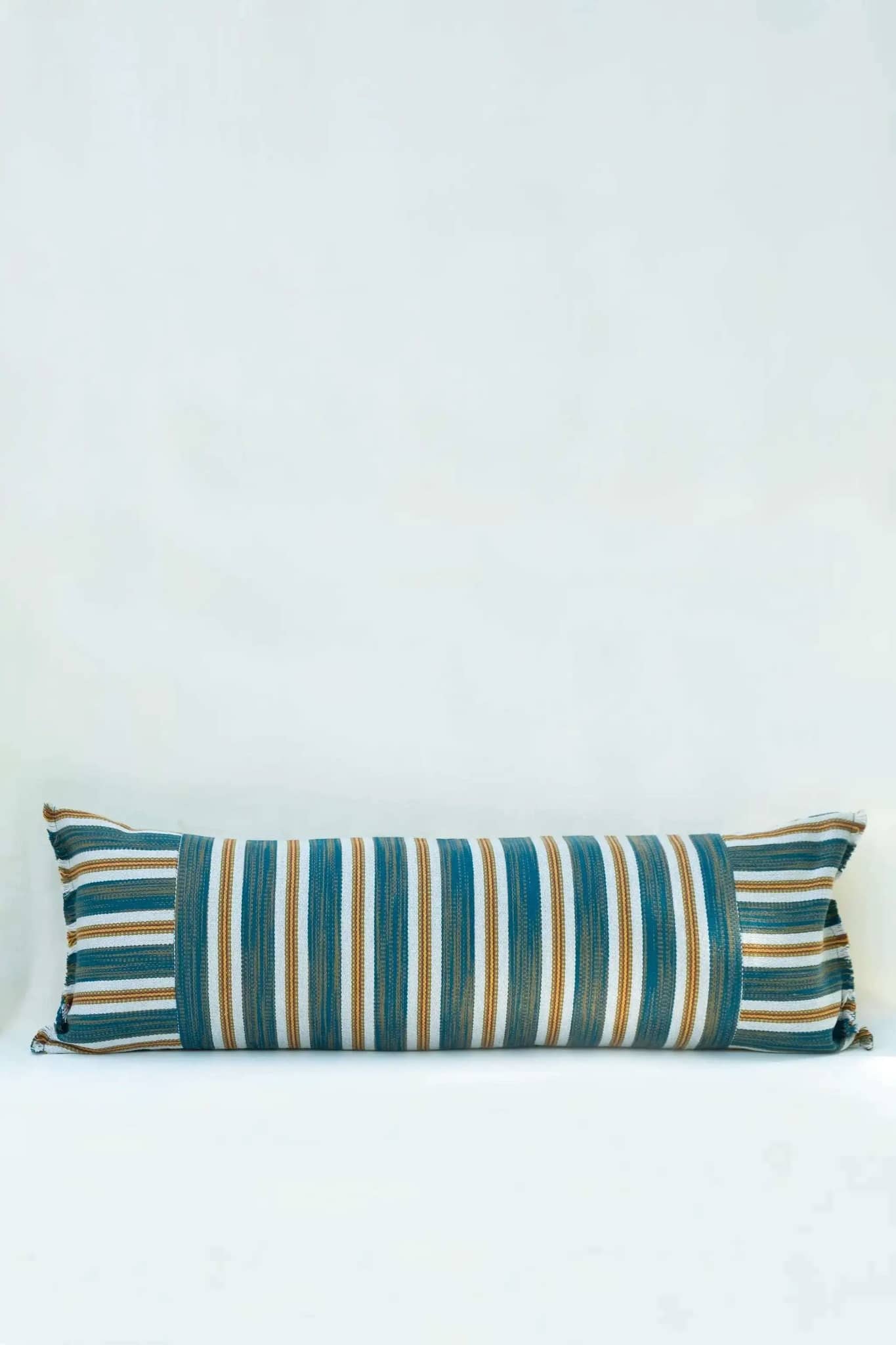 Coussins Lombaires PRATHA - Rayure Mashru - Kaki/Vert Canard by No-mad