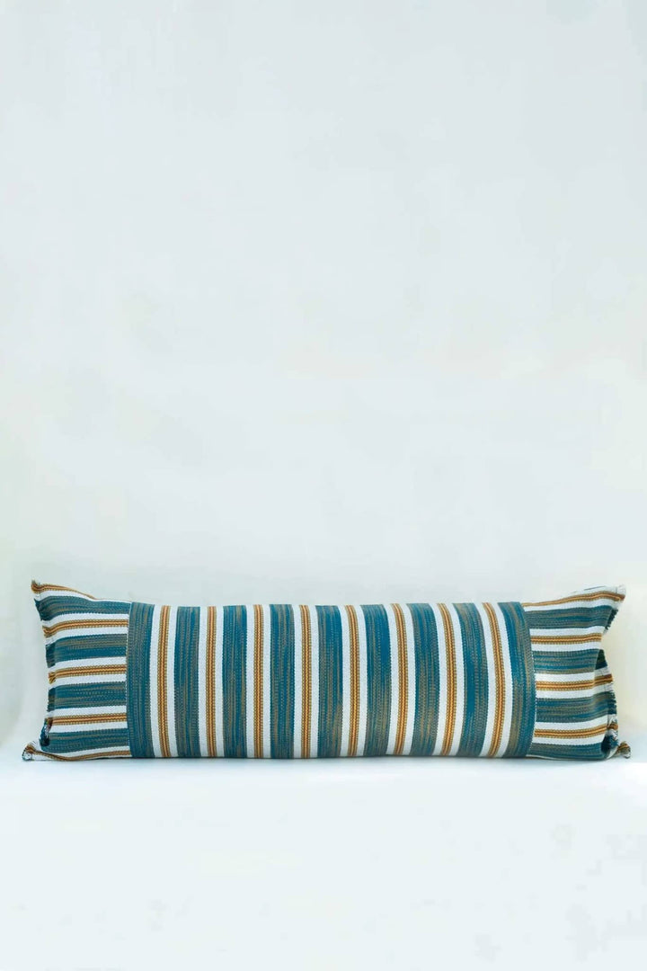 Coussins Lombaires PRATHA - Rayure Mashru - Kaki/Vert Canard by No-mad