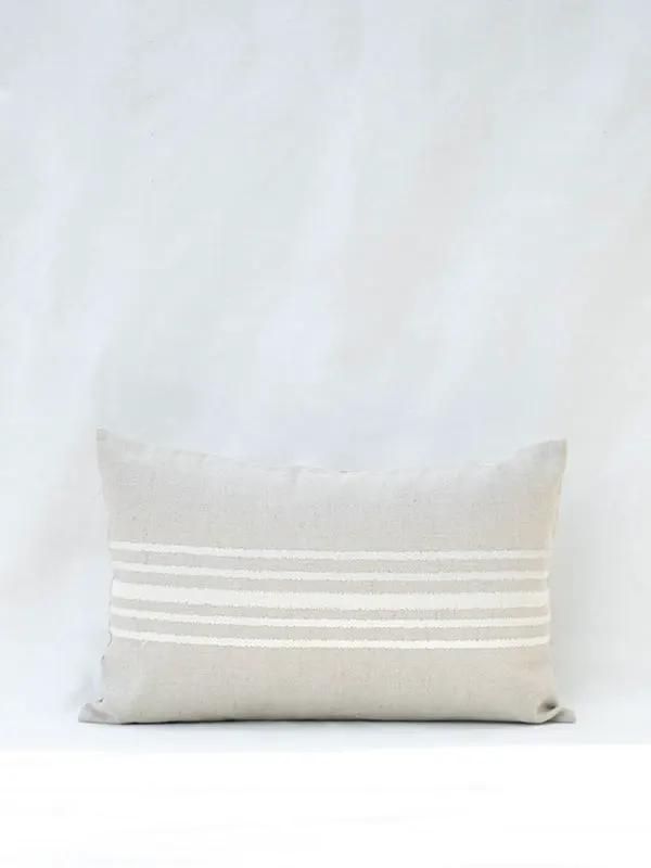 Housse de Coussin RAKU - Broderie sur Coton Lin - Terracotta by No-mad