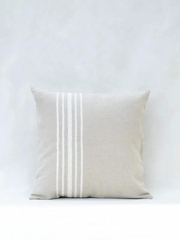 Housse de Coussin RAKU - Broderie sur Coton Lin - Terracotta by No-mad