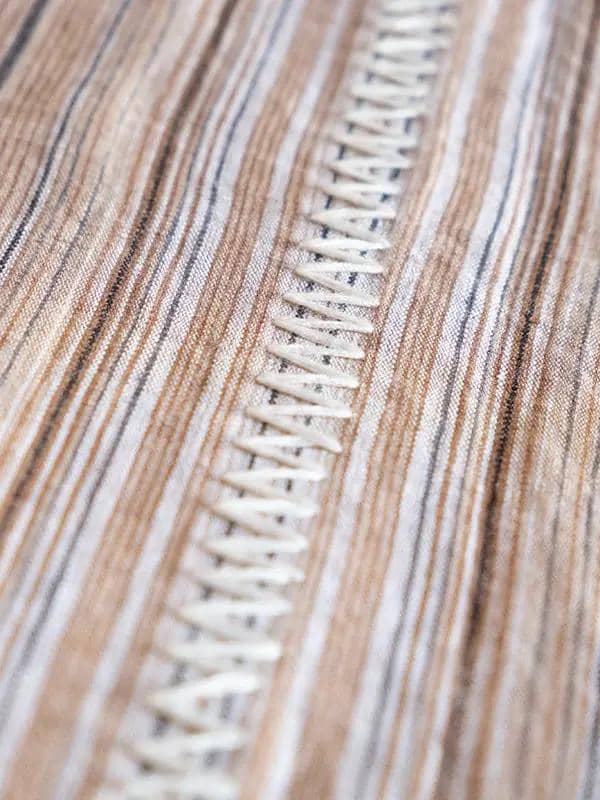 Housse de Coussin KINTSU - Broderie sur Lin - Beige by No-mad