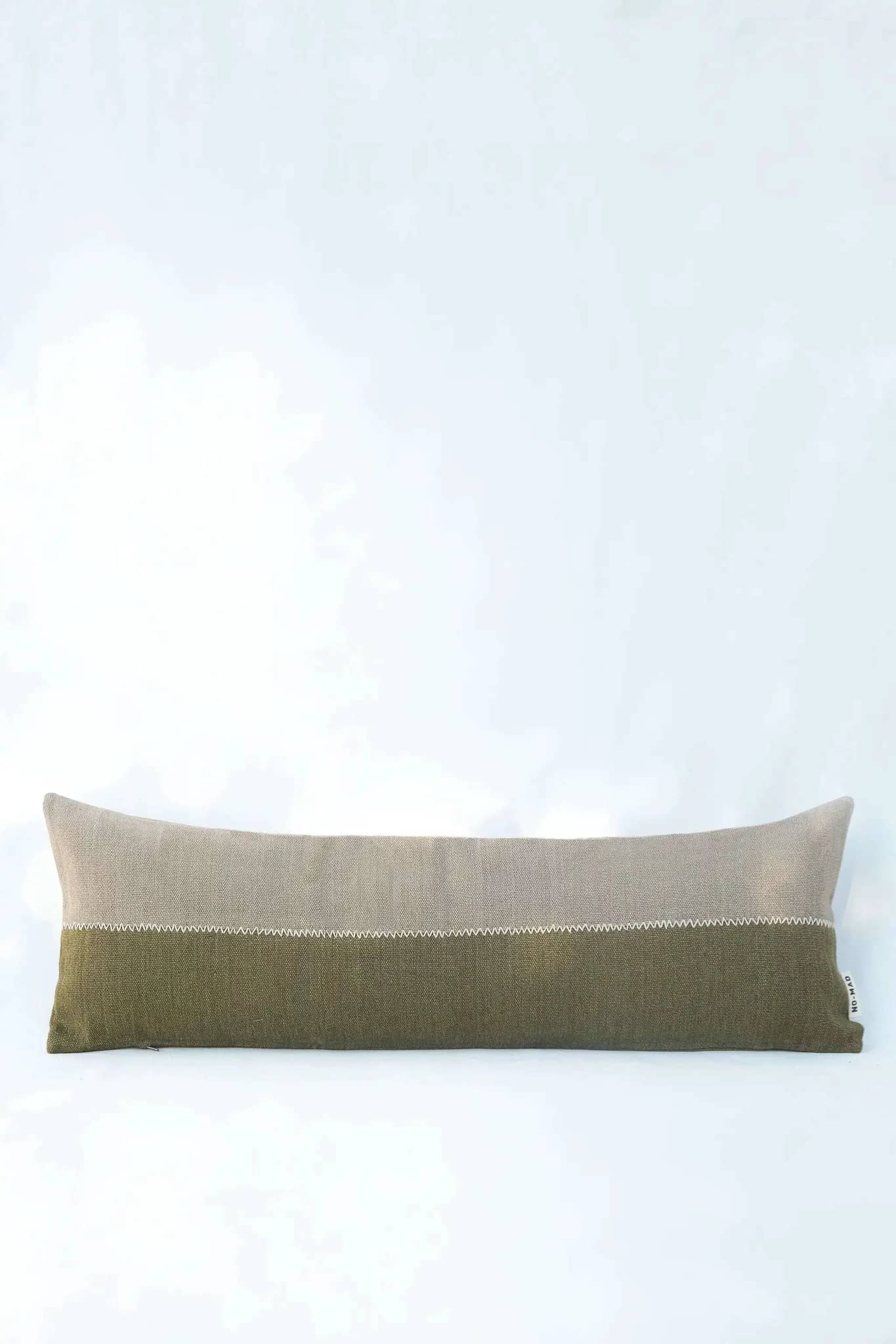 Coussins Lombaires SEEVAN - Broderie sur Coton Jute - Kaki/Taupe by No-mad