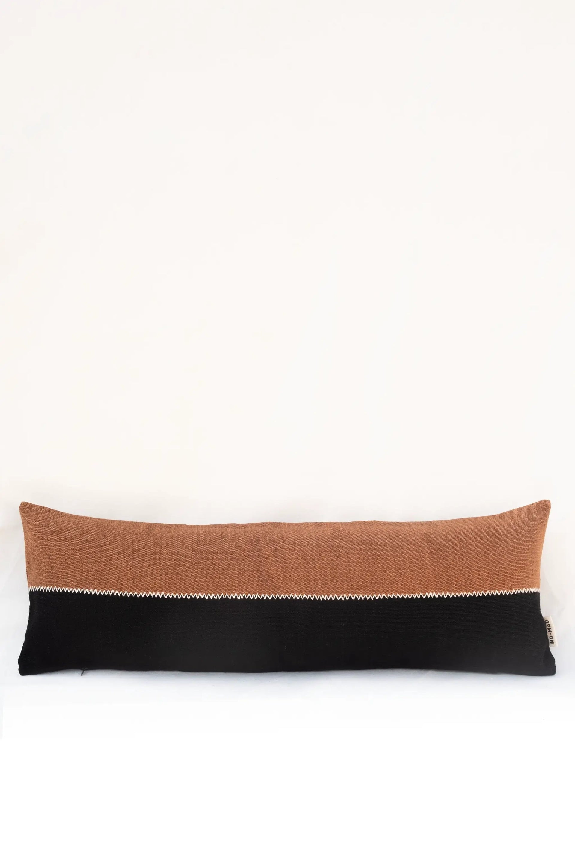 Coussins Lombaires SEEVAN - Broderie sur Coton Jute - Noir/Tabac by No-mad