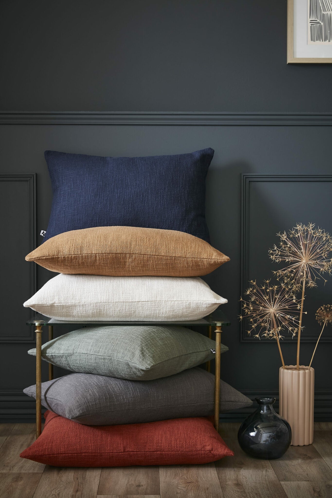 Coussin déhoussable Slub SIXTINE Camel coton