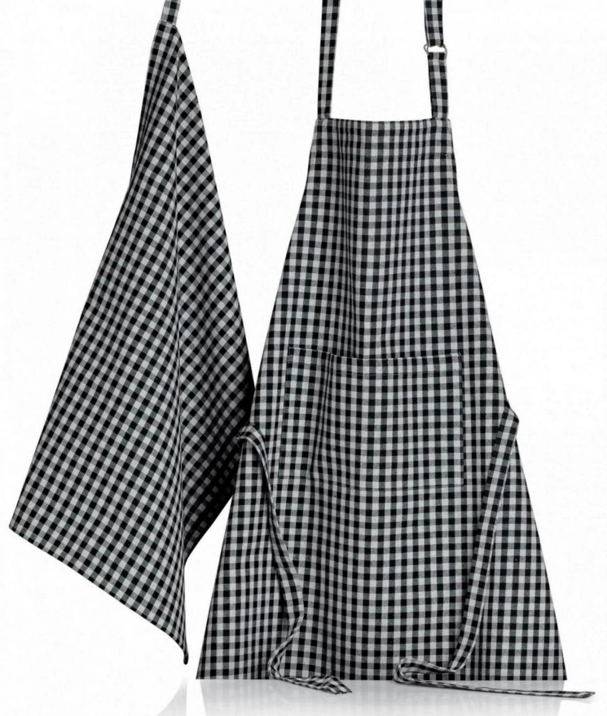Tablier de cuisine recyclé Billie Noir/gris 80 x 85 by Winkler