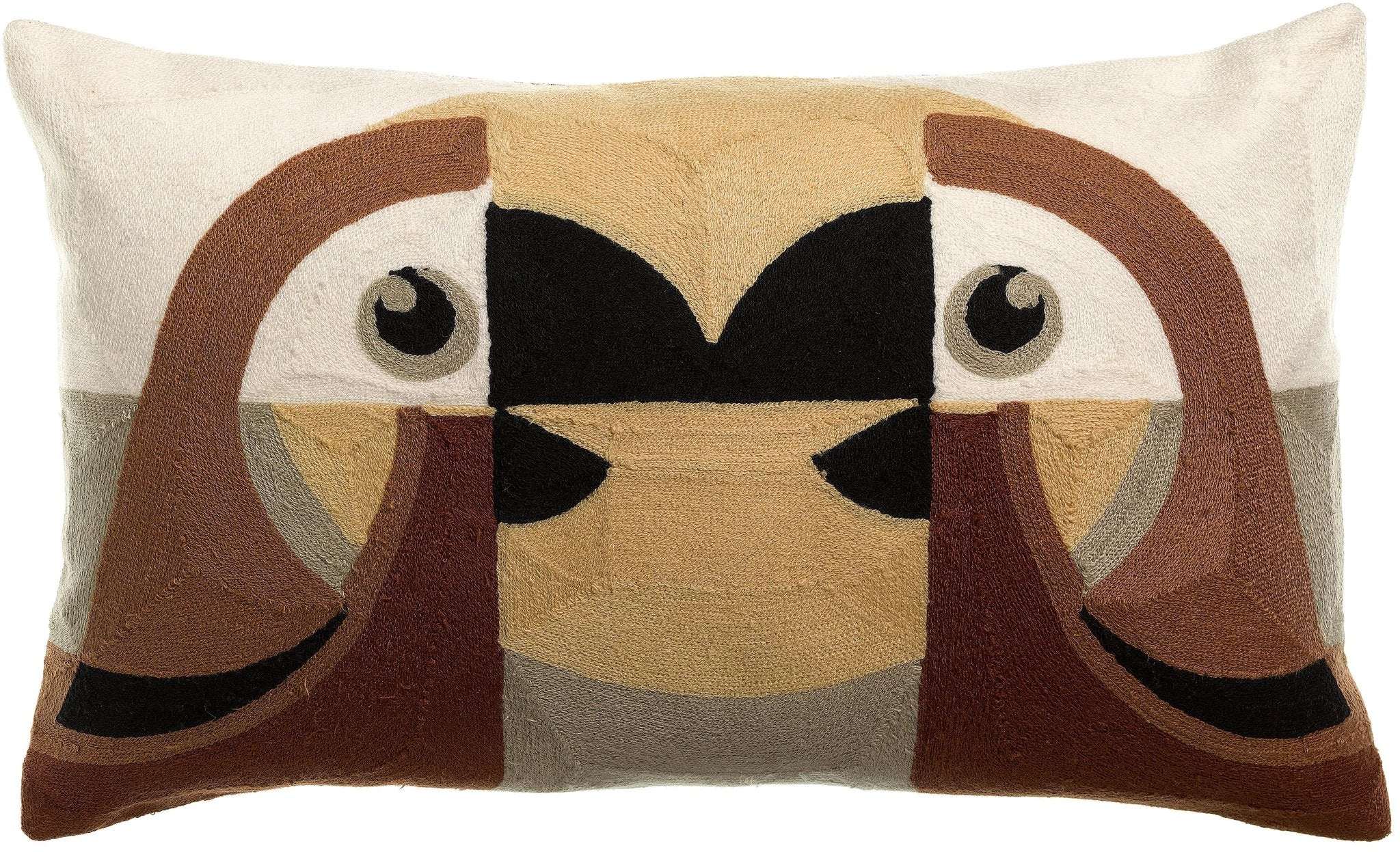Coussin brodé Loro - Cédre by Vivaraise