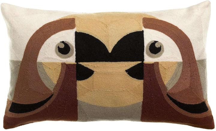 Coussin brodé Loro - Cédre by Vivaraise