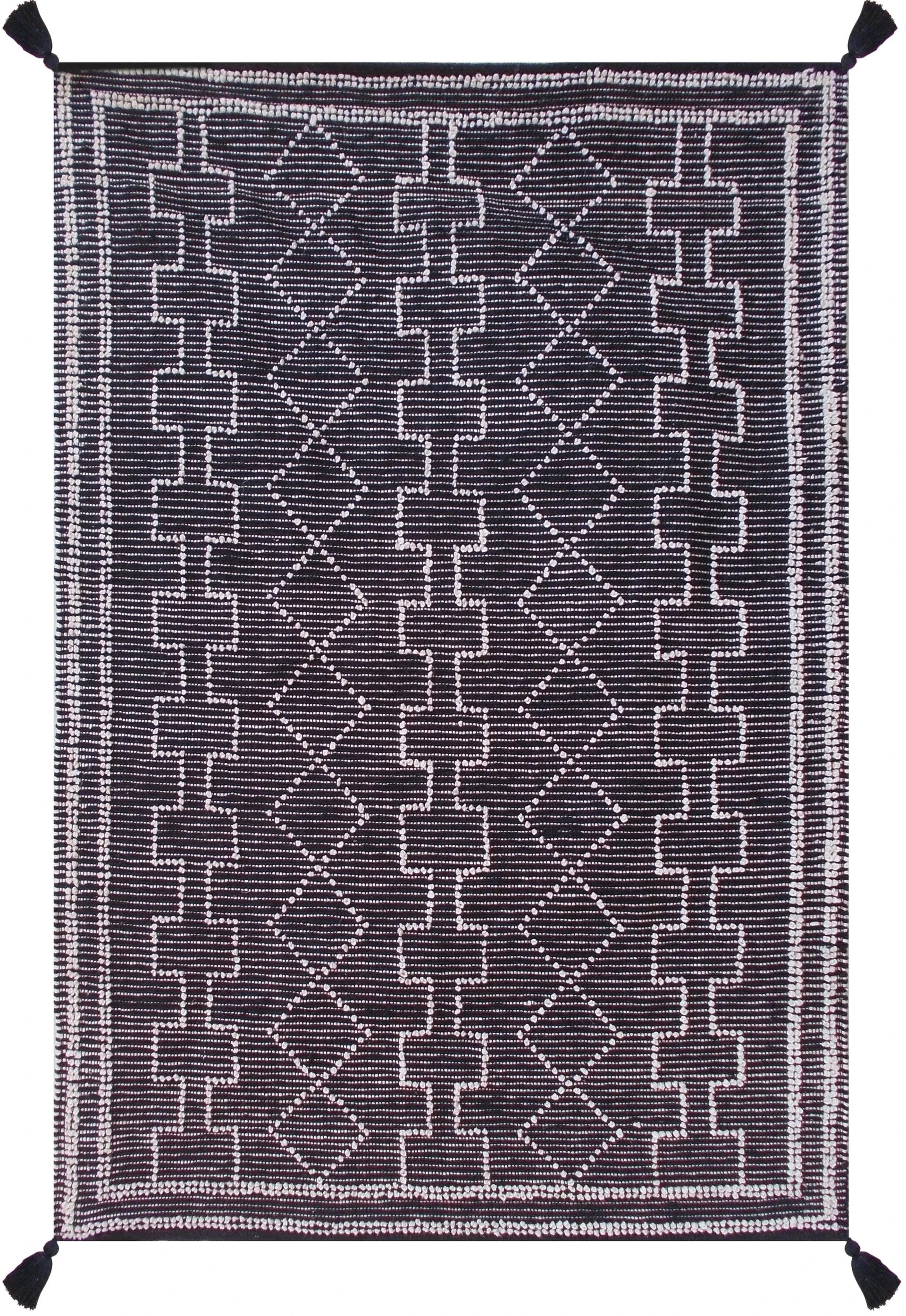 Tapis Gimie Charbon/ivoire by The Rug Republic