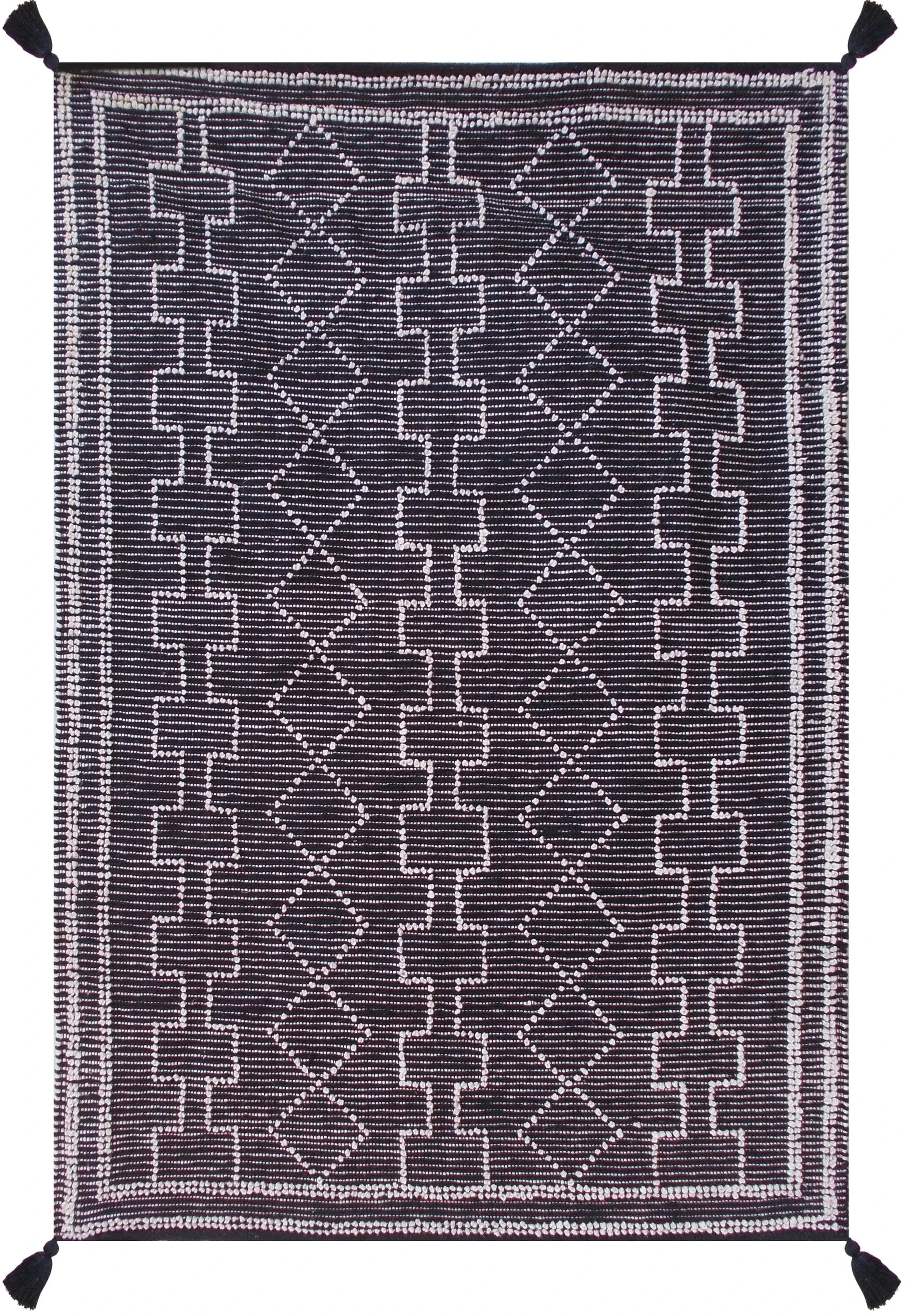 Tapis Gimie Charbon/ivoire by The Rug Republic