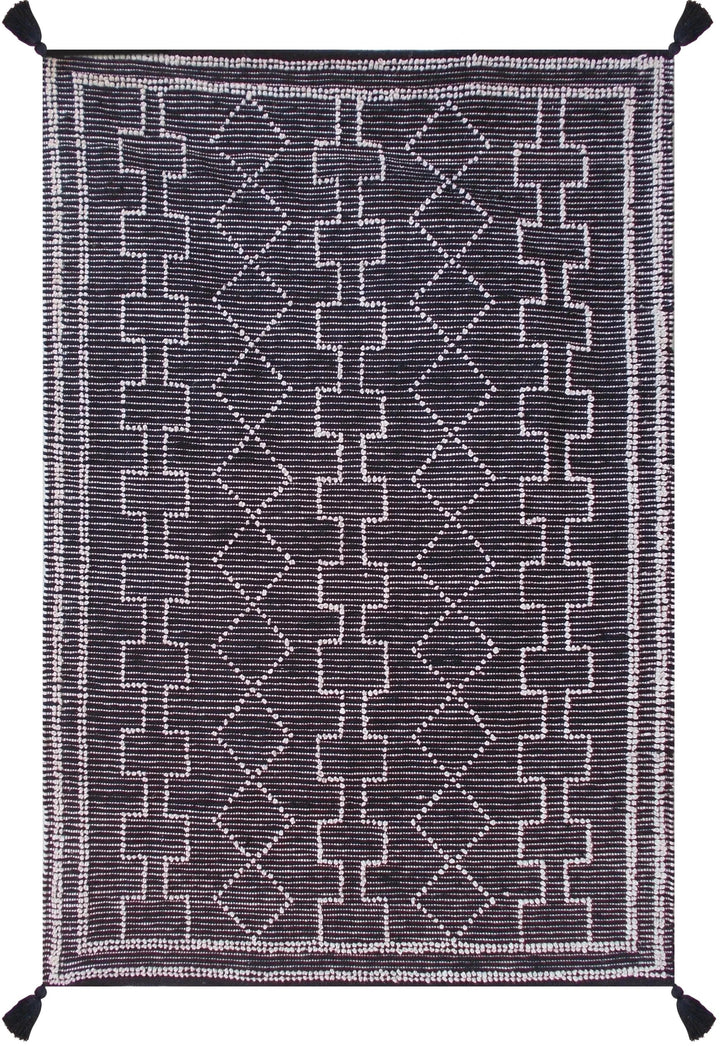 Tapis Gimie Charbon/ivoire by The Rug Republic