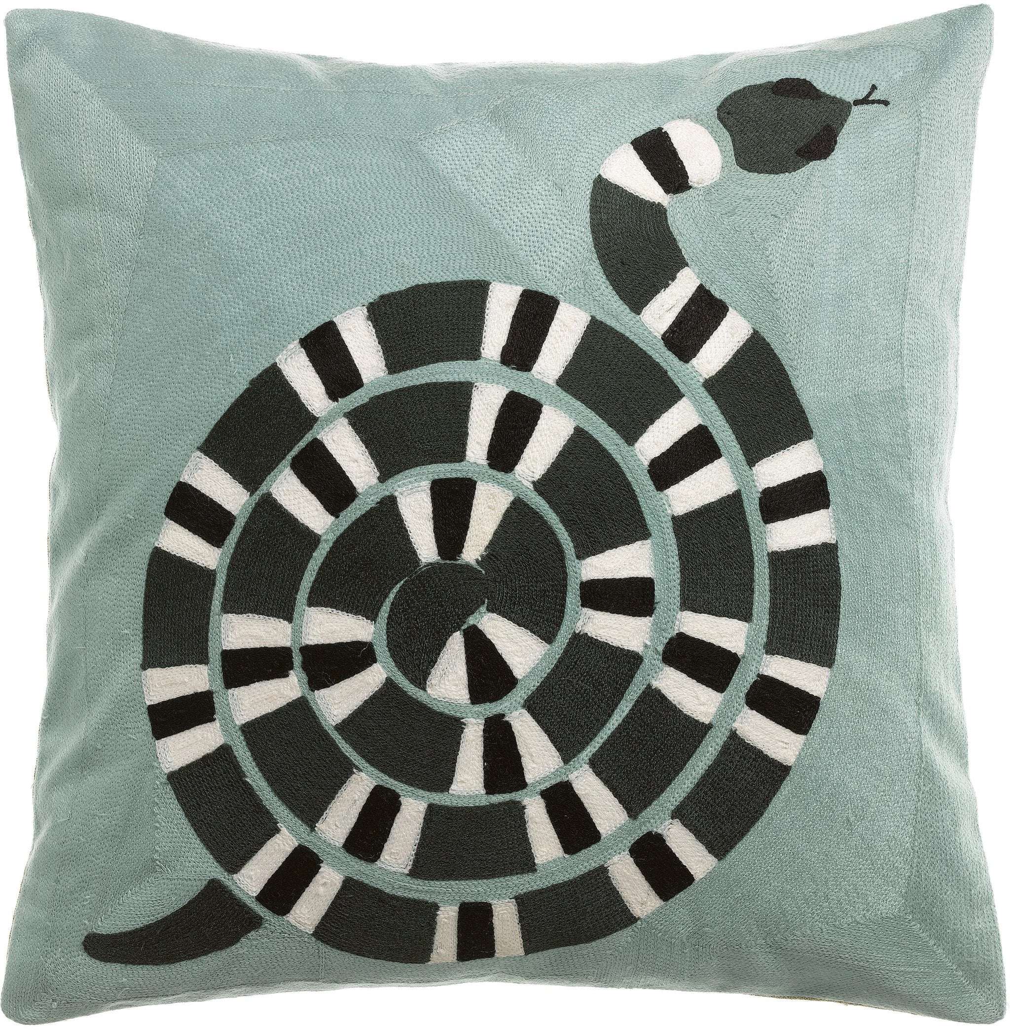 Coussin brodé Yoka Jaune by Vivaraise