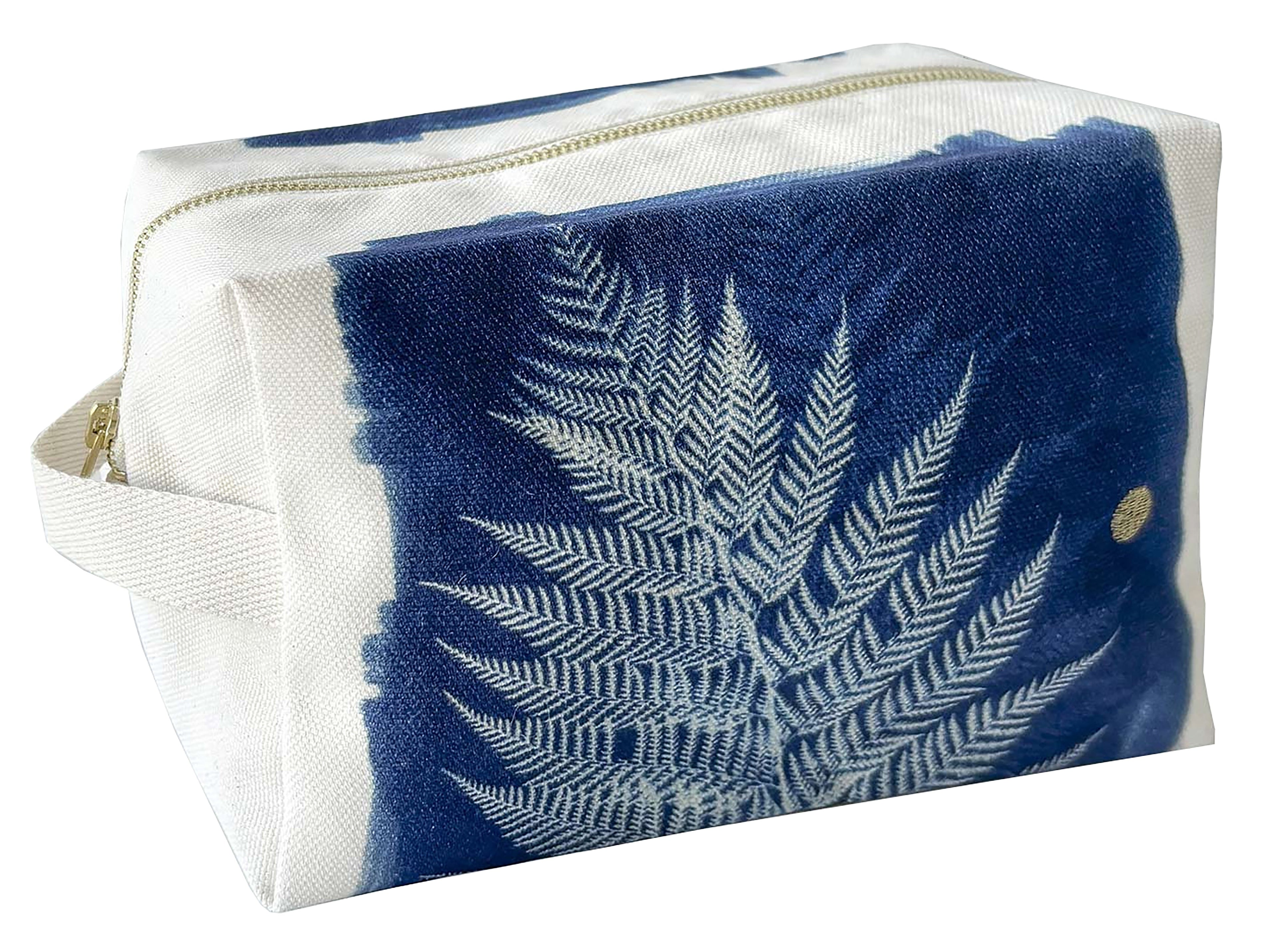 Trousse cube Fougère Bleu L 22 x 14 x 10,5 La Cerise sur le Gâteau