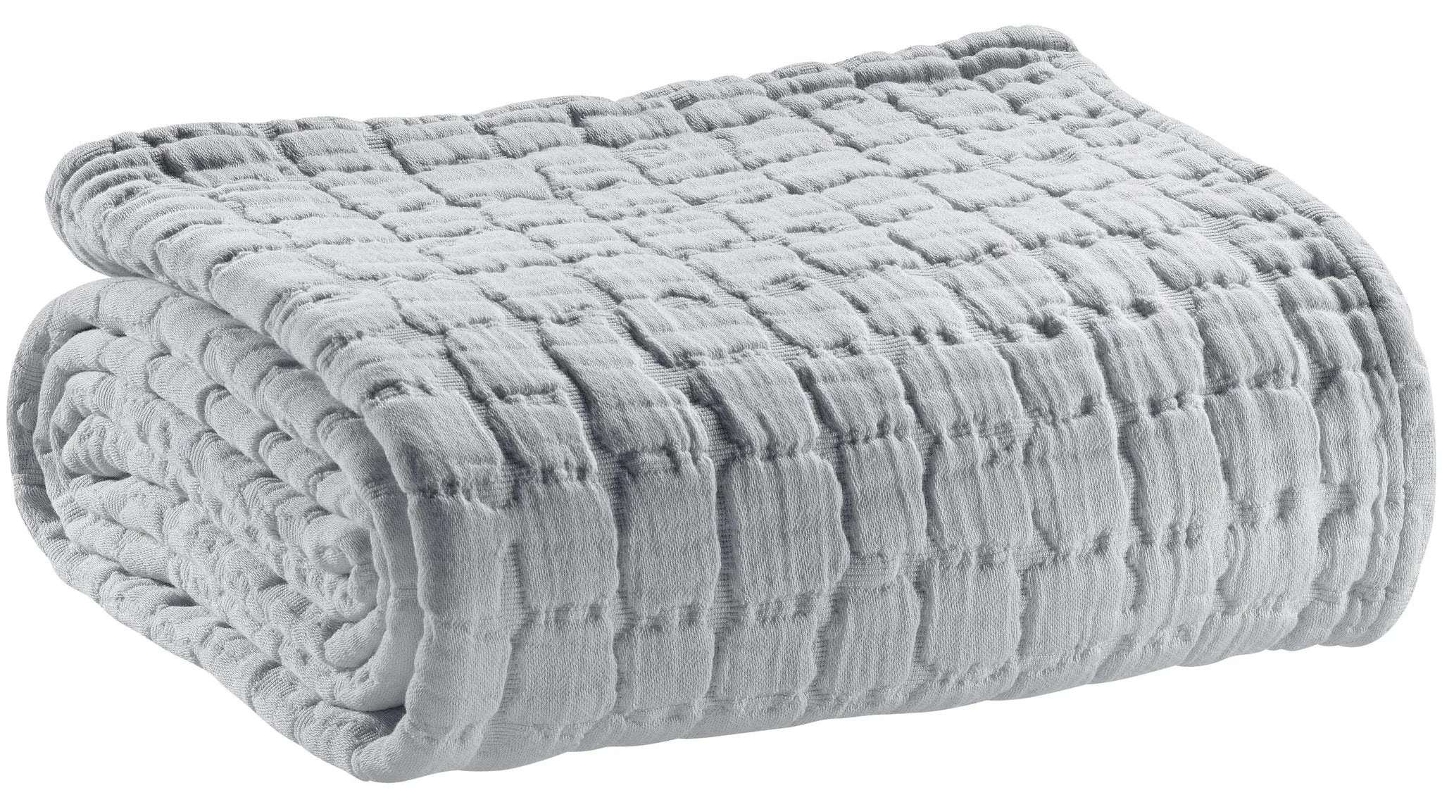 Plaid stonewashed Swami 130 x 200 - Moka by Vivaraise