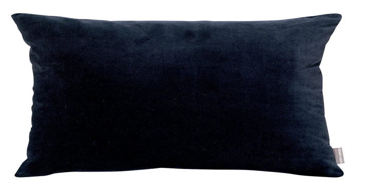 Coussin décoratif en velours bleu marine pour décoration intérieure élégante