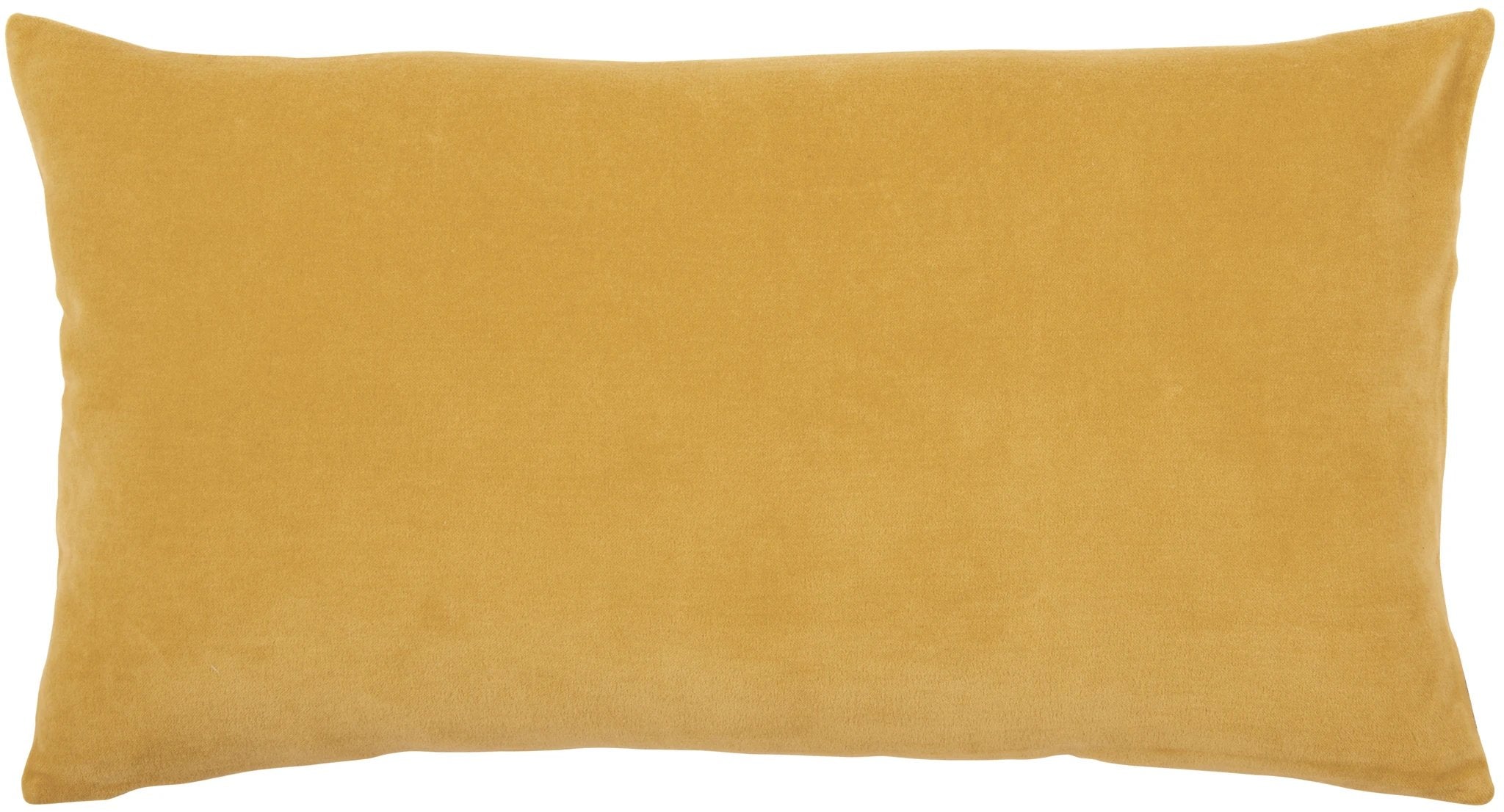 Coussin décoratif en velours couleur moutarde pour une décoration élégante et confortable