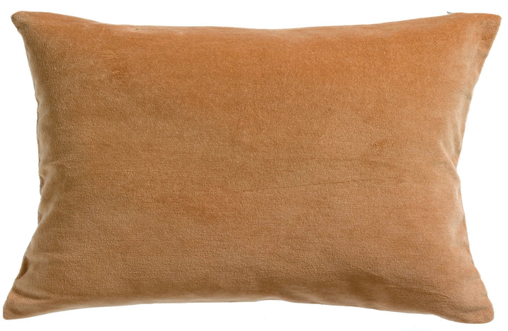 Coussin décoratif en velours de couleur marron clair pour un confort et une décoration élégante