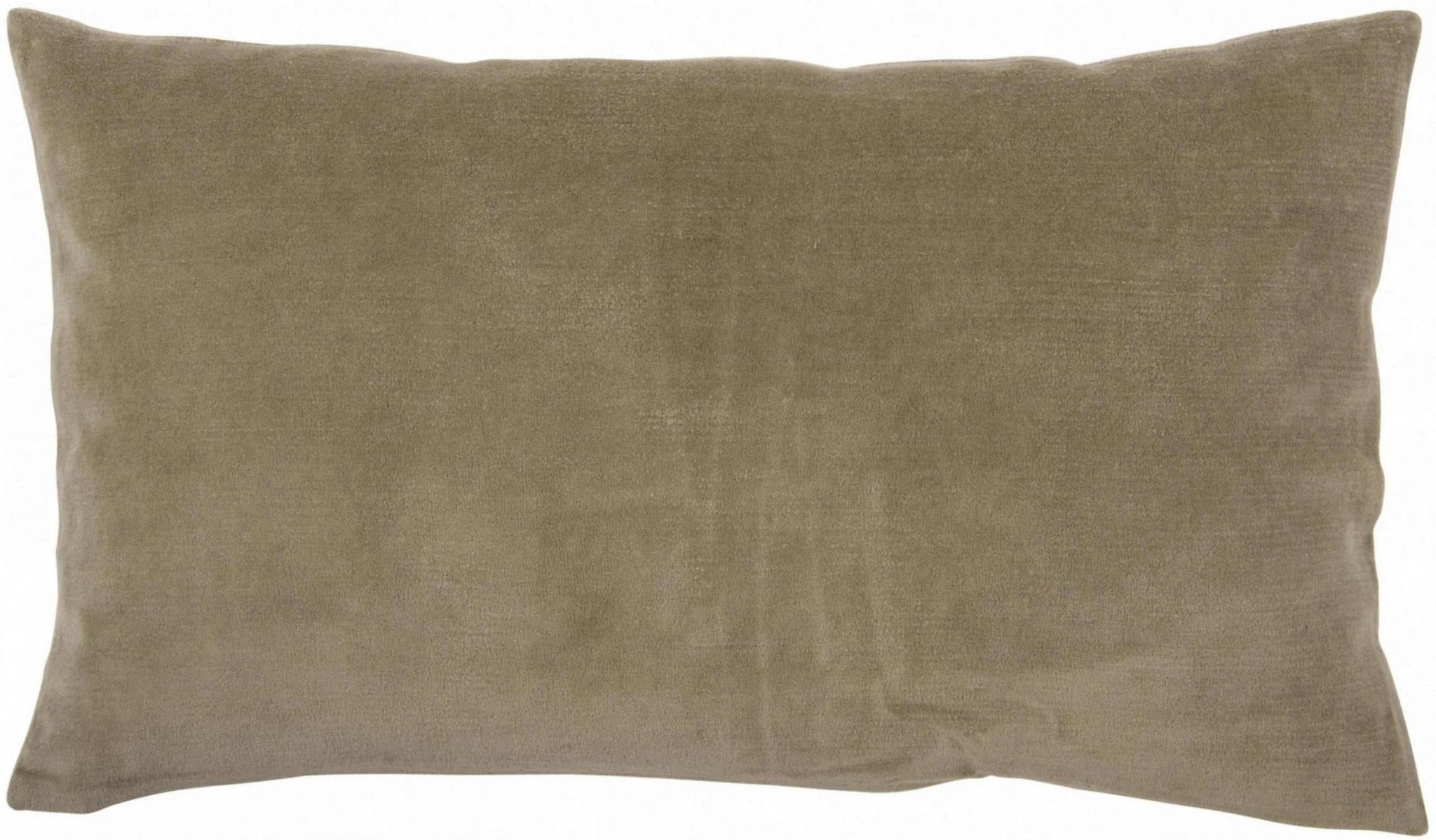 Coussin décoratif en velours beige pour une décoration intérieure élégante
