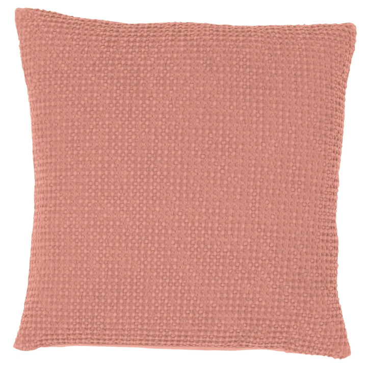 Coussin décoratif jaune Vivaraise en tissu texturé pour une décoration intérieure chaleureuse