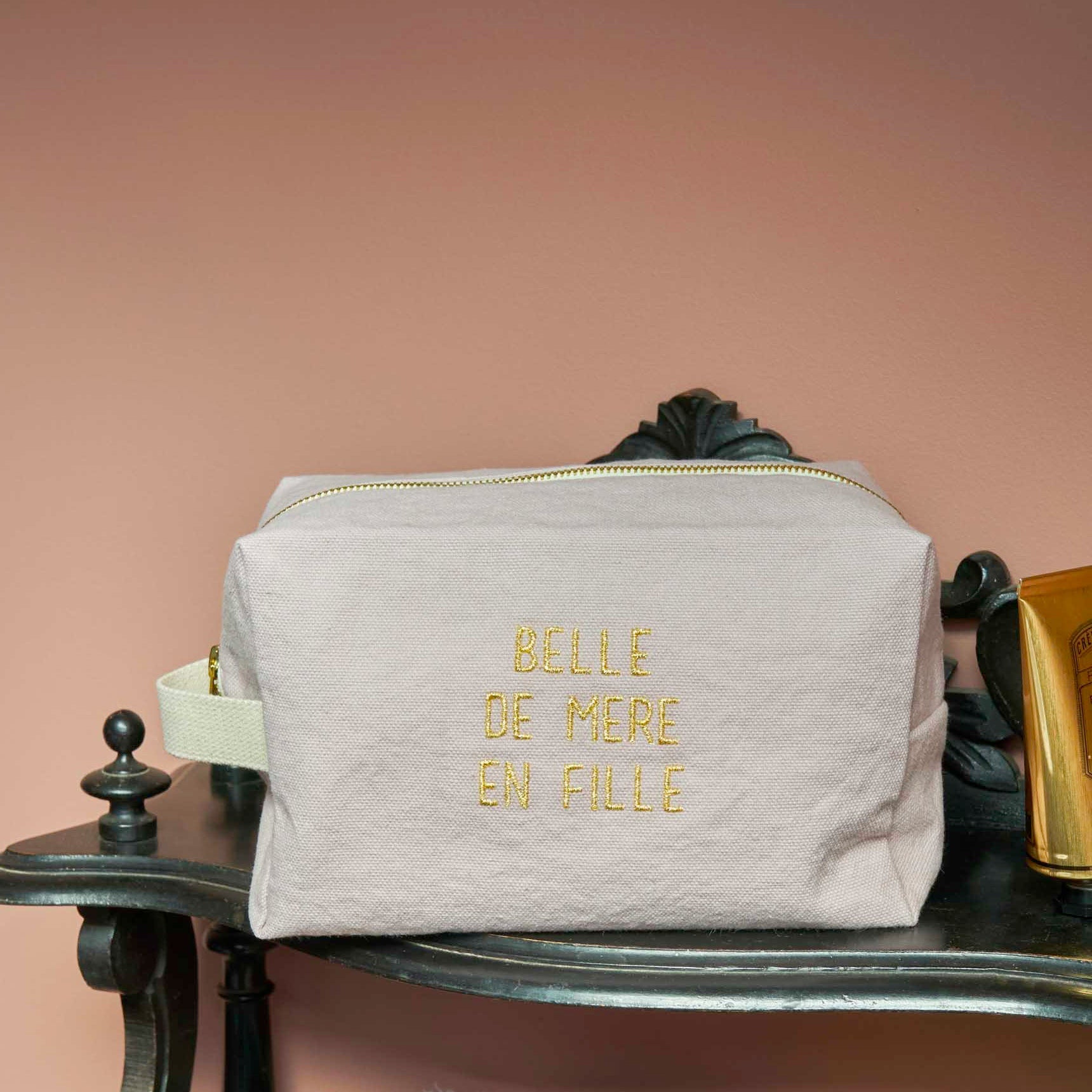 Trousse cube Belle Poivre rose L 22 x 14 x 10,5 La Cerise sur le Gâteau