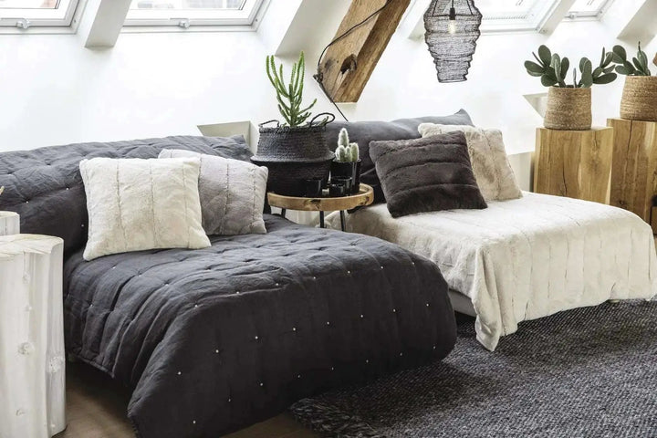 Jeté de lit stonewashed Zeff Sable by Vivaraise