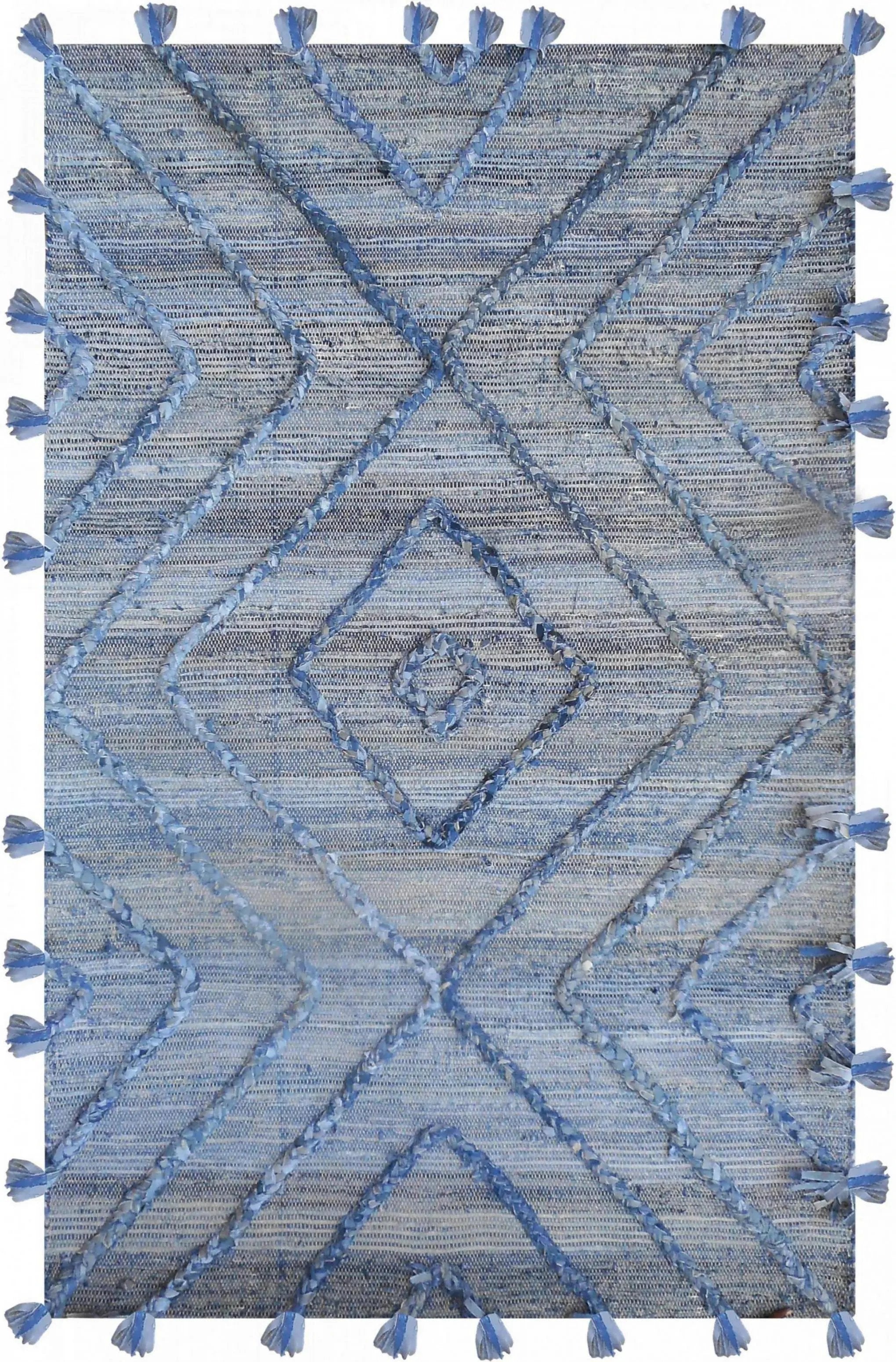 Tapis Worgan denim Bleu/ivoire by The Rug Republic