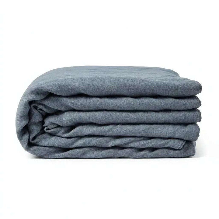 Drap plat Lin lavé SOLINE Ardoise by L'effet papillon