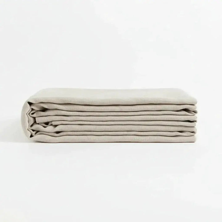 Drap plat Lin lavé SOLINE Sable by L'effet papillon
