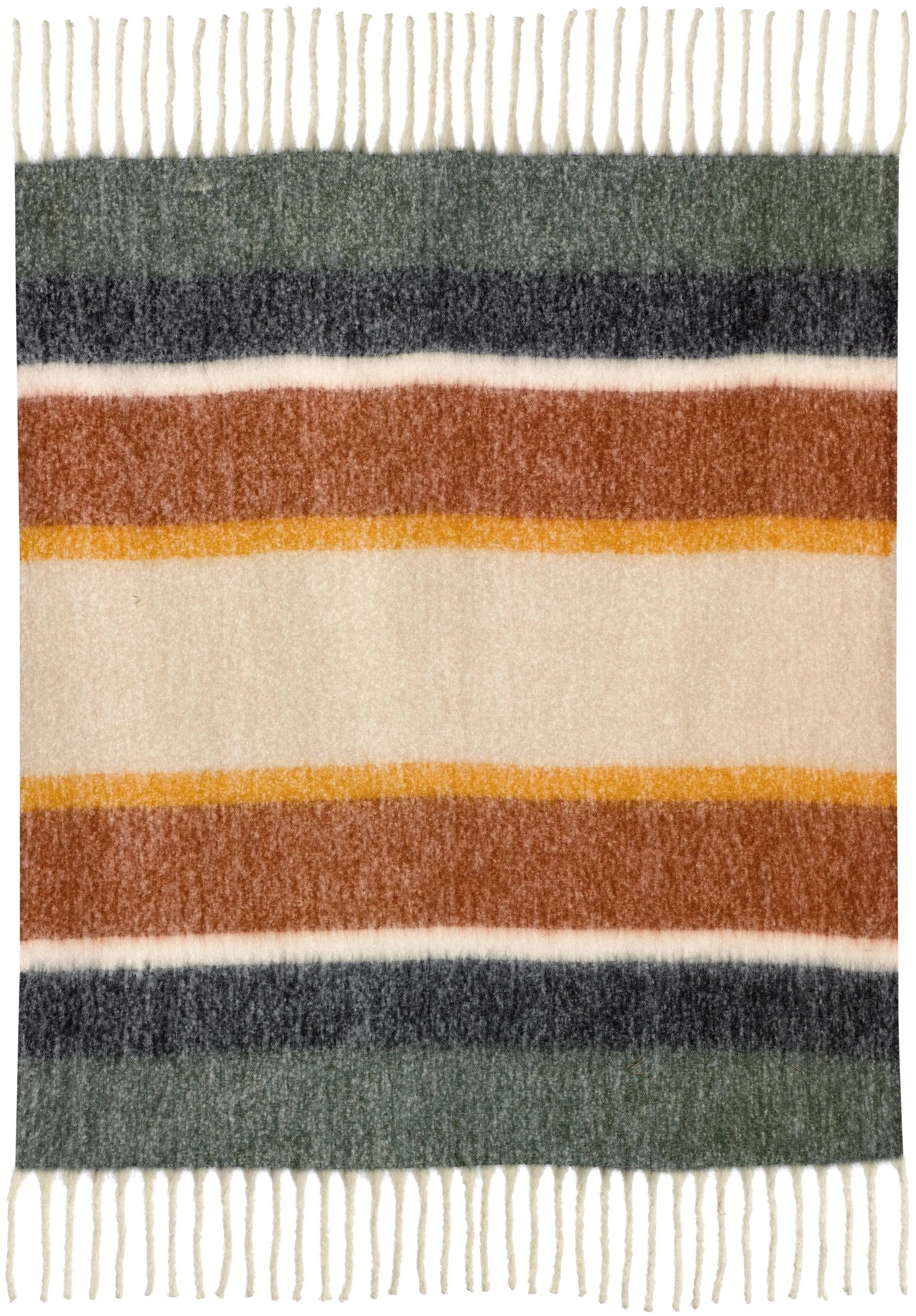 Plaid rayé recyclé Isabel 130 x 160 by Vivaraise