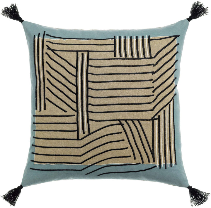 Coussin brodé Kori cèdre by Vivaraise
