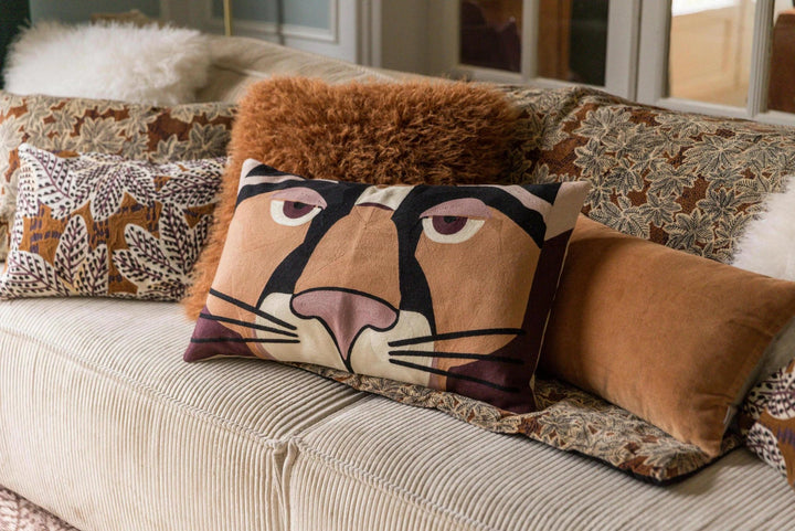 Vivaraise Coussin décoratif en velours Gris Foncé by Vivaraise