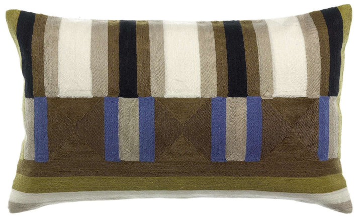 Coussin brodé Jason Cèdre by Vivaraise