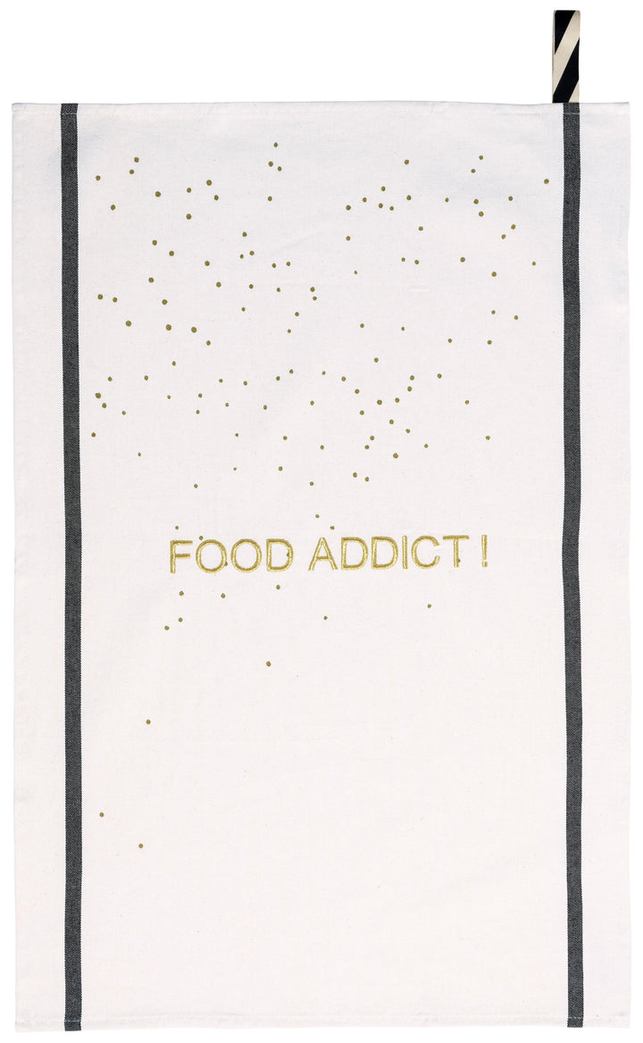 Torchon Food Addict Or by La Cerise sur le Gâteau