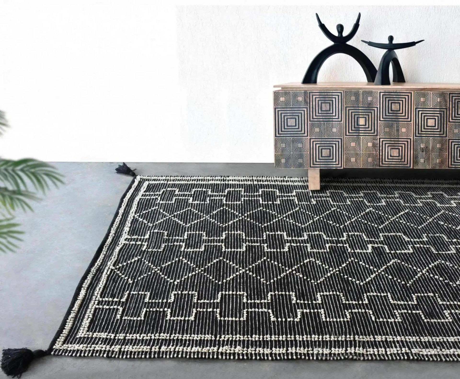 Tapis Gimie Charbon/ivoire by The Rug Republic
