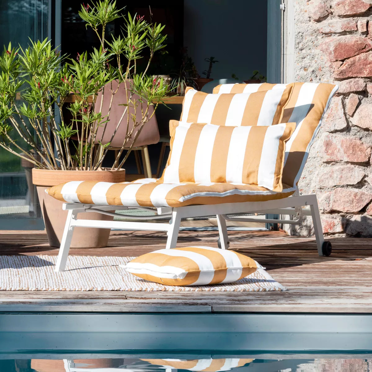 Housse de bain de soleil 70 x 190 cm Polypropylène NOA Ocre