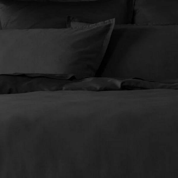Housse de couette 100% satin de coton noir by Baton Rouge