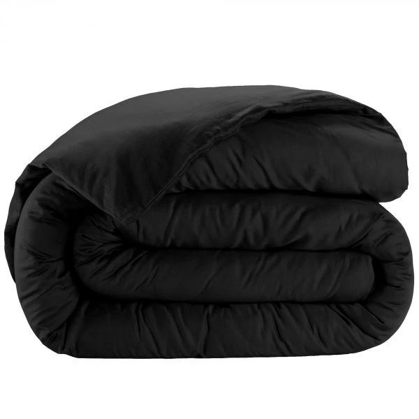 Housse de couette 100% satin de coton noir by Baton Rouge