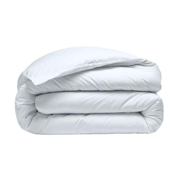 Housse de couette 100% percale de coton lavé Blanc nuage by Baton Rouge